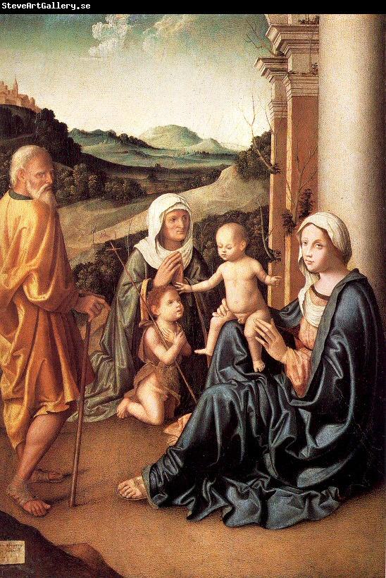 Palmezzano, Marco Holy Family with Saint Elizabeth and the Infant Saint John